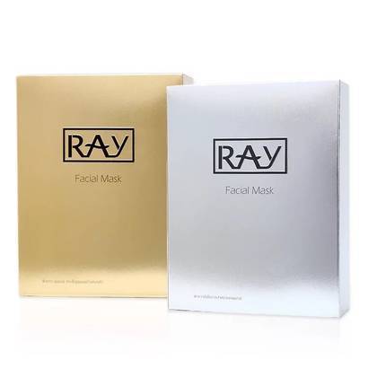 泰国RAY妆蕾版 蚕丝面膜 金色2盒+银色2盒（共40片）