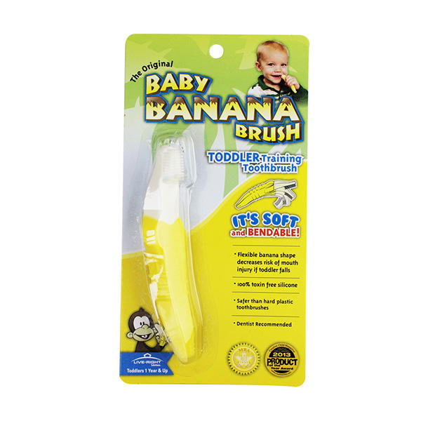 美国Baby Banana香蕉宝宝硅胶幼儿训练牙刷1个