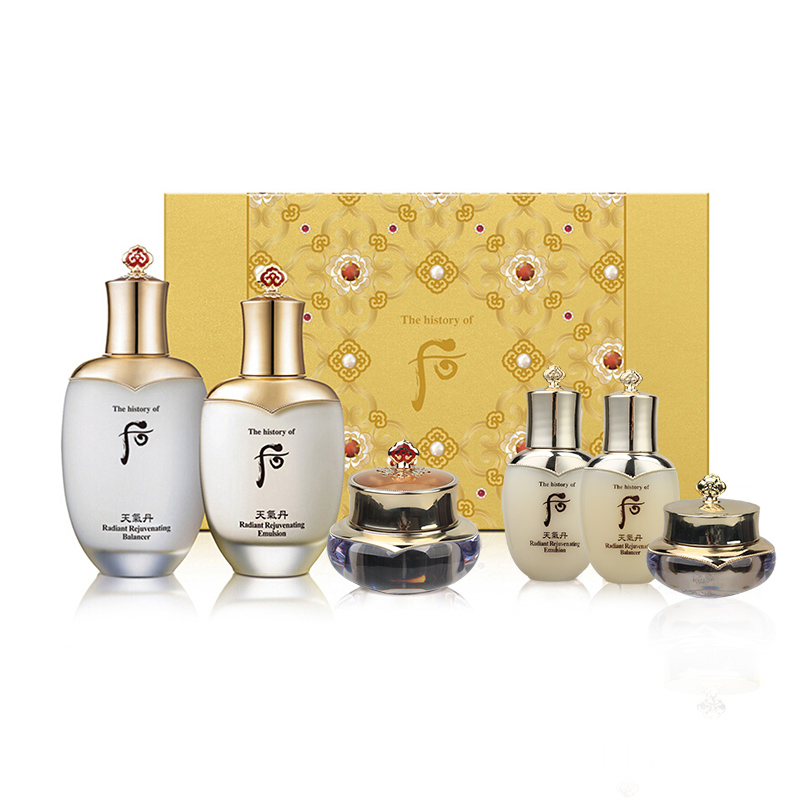 韩国·WHOO后天气丹花献华泫水乳霜套盒（新老版本随机发货