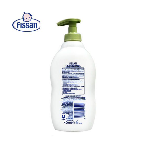 意大利Fissan植物芦荟婴儿洗发沐浴二合一400ml