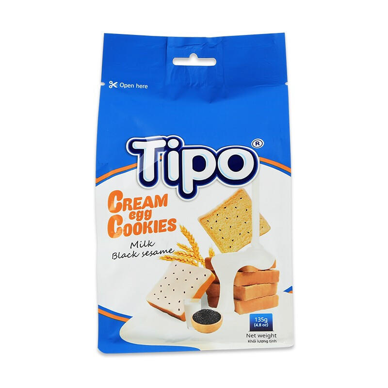 TIPO牛奶芝麻味奶蛋酥面包干135g