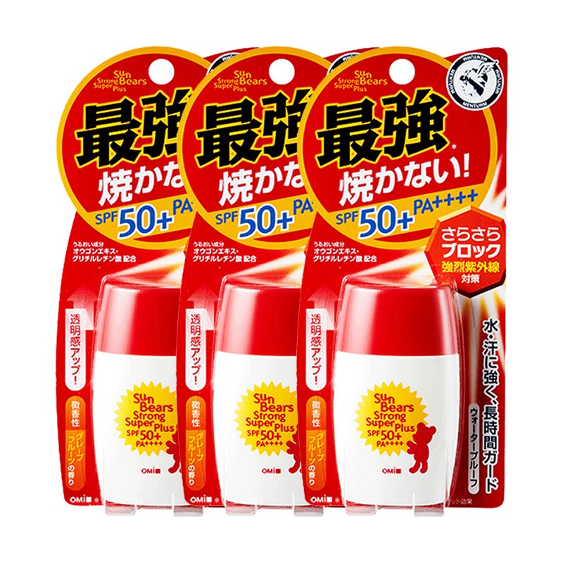 日本近江兄弟 小熊防晒霜30gSPF50红（儿童孕妇）