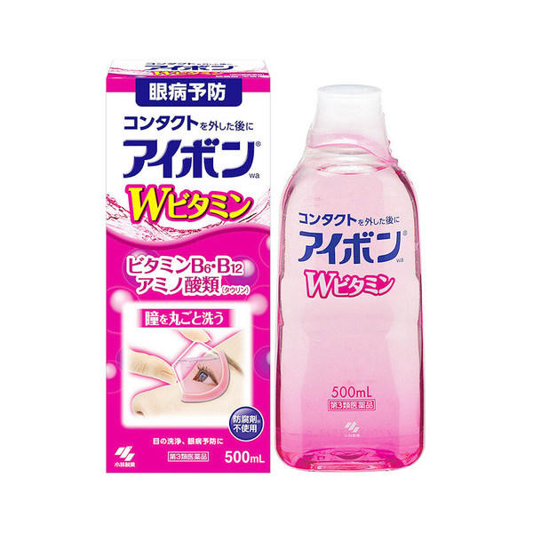 日本小林制药洗眼液眼部护理液500ml 3-4度【粉红色】