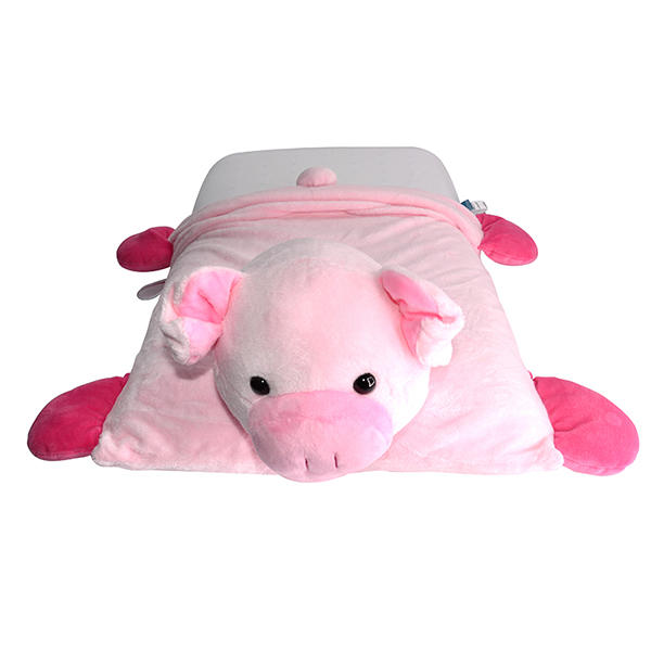 泰国ecolifelatex 天然乳胶  儿童 卡通 乳胶枕 粉色-可爱猪