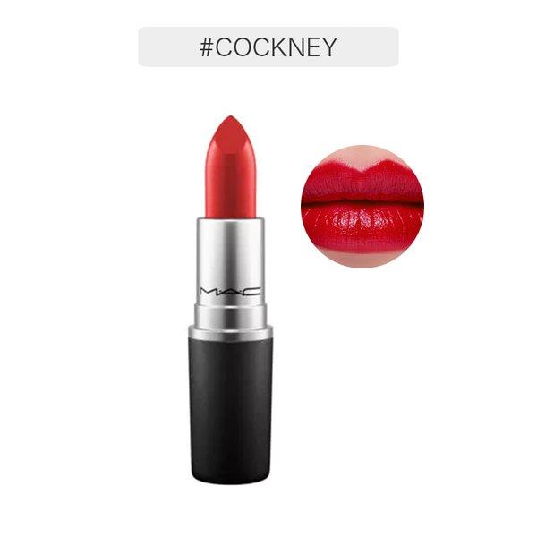 美国MAC 魅可 时尚 口红唇膏 3g #Cockney 草莓红
