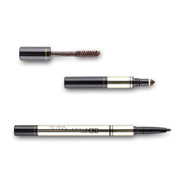 泰国Mistine 3D立体眉笔眉粉染眉膏三合一 1#深棕色