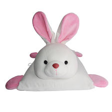 泰国ecolifelatex 天然乳胶  儿童 卡通 乳胶枕 白色-活泼兔