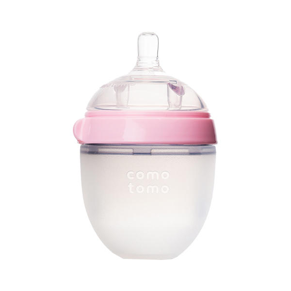 美国Comotomo可么多么全硅胶宽口奶瓶150ml粉色