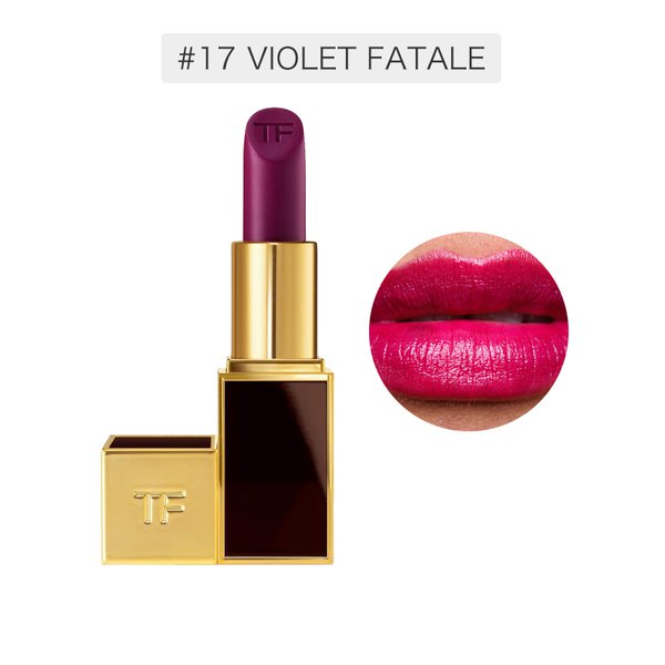 美国汤姆福特TF口红3g 黑金管#17号 VIOLETFATALE 紫红色