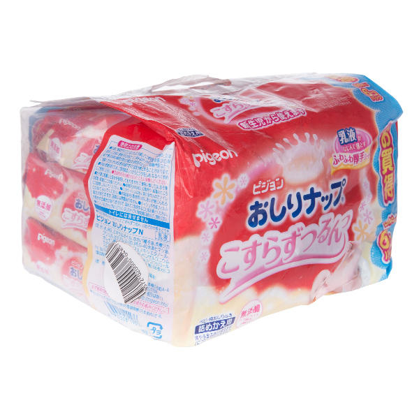 日本贝亲婴儿湿巾乳液型66枚*6包