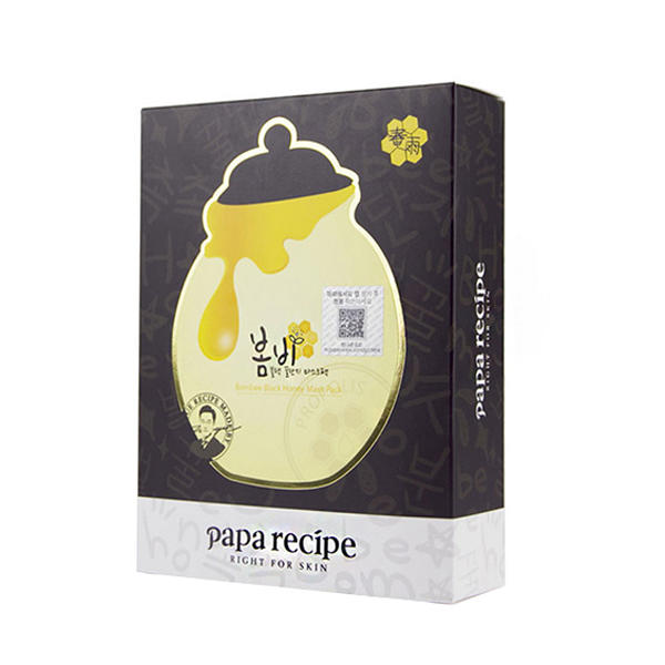 韩国paparecipe黑色春雨蜜罐面膜10片*2盒